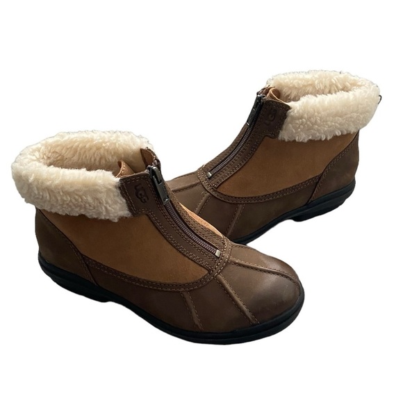 NEW UGG Hapsburg Zip Boot Shearling Trim size 7 - Picture 3 of 14